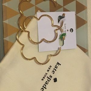 Kate Spade Gold Scalloped Hoop Earrings